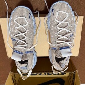 Nike Textured Beige and Blue Sneakers